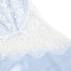 V-neck Blue Lace Sexy Nightdress